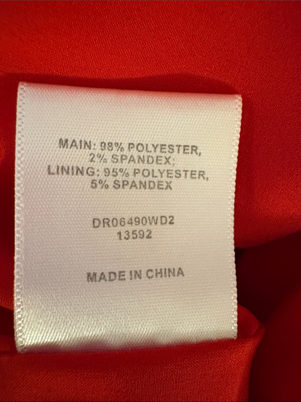 Red Satin-like Strapless Bustier Mini Dress - Picture 6 of 6